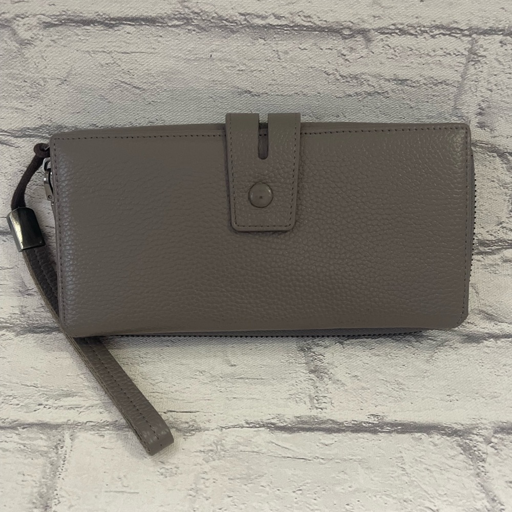 Taupe Tri-Fold Wallet